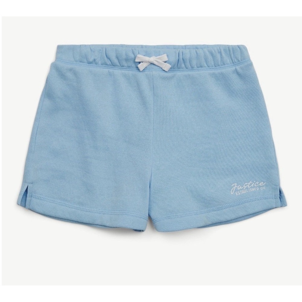 Justice Girls Blue Sweat Shorts Size X-Small 5/6 ‎ Light Blue Lounge Comfy NWT